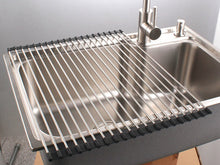 PremiumRacks Stainless Steel Over The Sink Dish Rack - Roll Up - Durable - Multipurpose