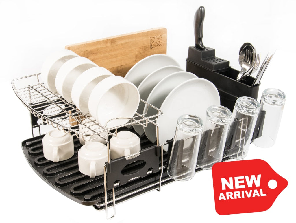New---Premiumracks Large Professional Dish Rack - 304 Stainless Steel Capacity Modern Design Dish