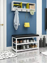 Premiumracks White Shoe Rack Bench - Leather Seat Built Tough Modern Design